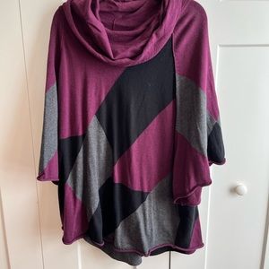 Style & Co cowl neck sweater shawl XL